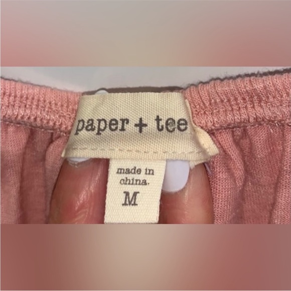 Women’s Pink / Mauve / Blush / Rose Peasant Off The Shoulder Top - Size Medium - Picture 13 of 15